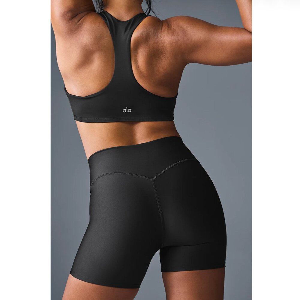 NWT Alo Yoga Airlift Advantage Racerback Bra Black Size Large - Picture 4 of 4